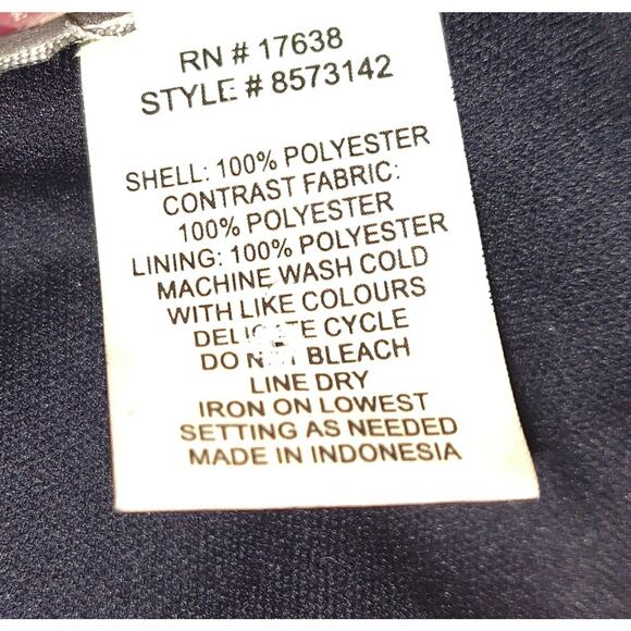 Vintage Miss Dorby Dress Sz 12 Blue Asymmetrical Bottom Chiffon Retro Preppy 80s - Picture 9 of 15